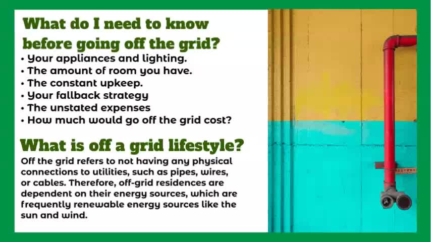 How to Live Off Grid FAQ