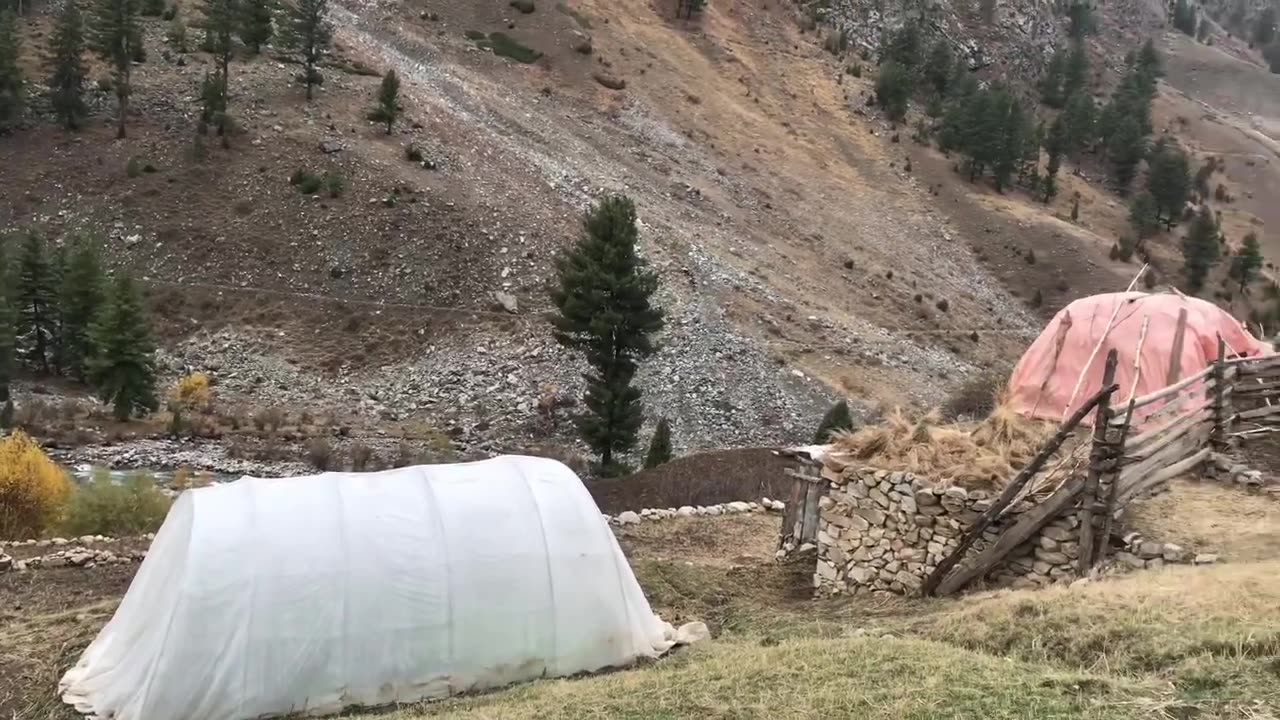 Village Life above the Earth mountain