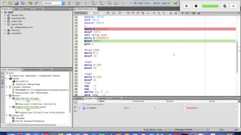 Experiment (3): Creating software delay in PIC microcontroller