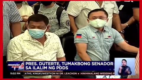 FRONTLINE TONIGHTPres. Duterte, tatakbo sapagkasenador