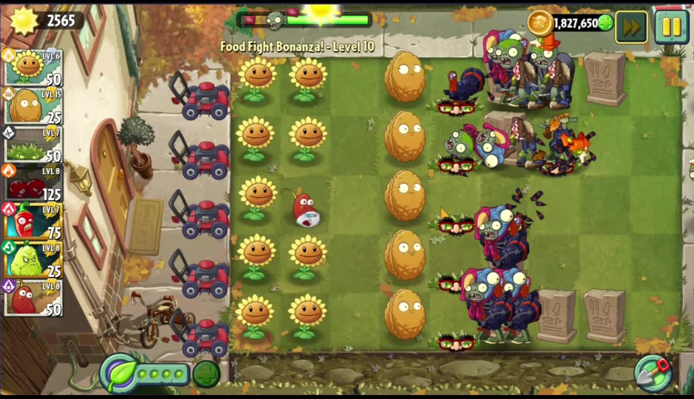 Plants vs Zombies 2 - Thymed Event - Food Fight - November 2022