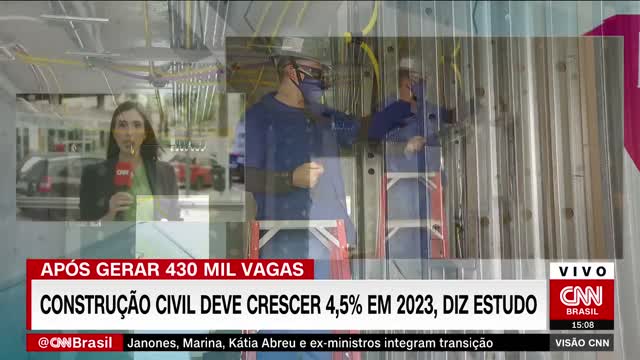 Após gerar 430 mil novas vagas, construção civil deve crescer 4,5% em 2023, diz estudo | VISÃO CNN