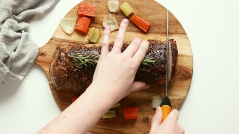 Pork Loin Roast with Honey Mustard and Herb