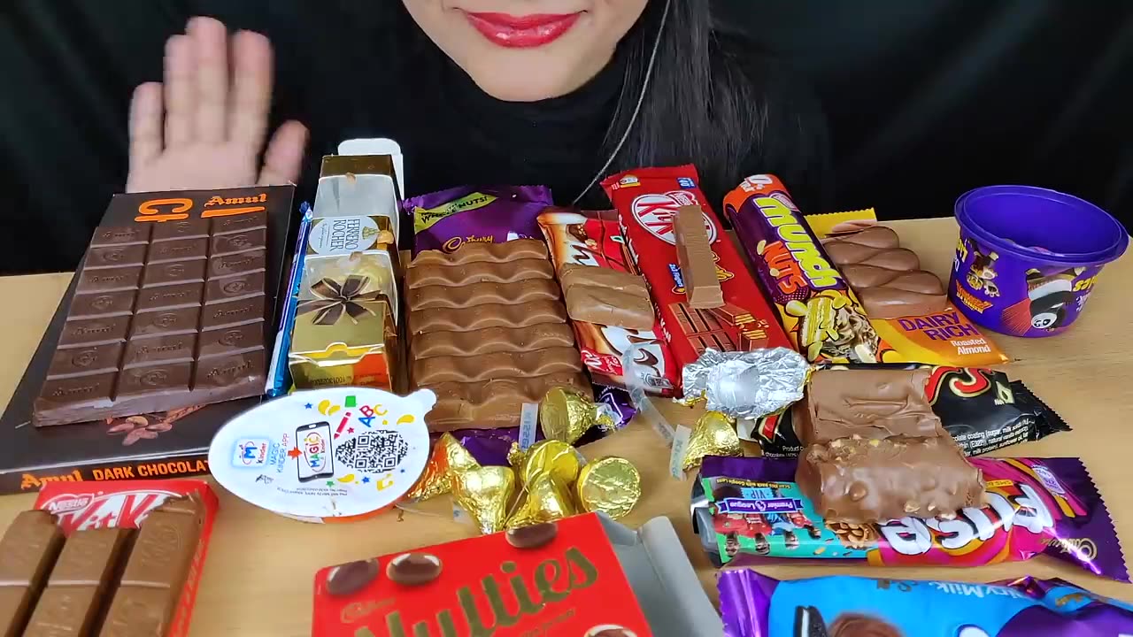 Asmr Eating Chocolate Chocolate Party DairyMilk Crospello Magnum Truffle 'Dark Chocolate'