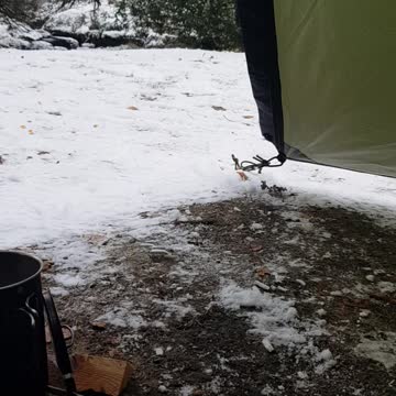 Coffee in the tent. Dartmoor. Snow. 14th Dec 2022