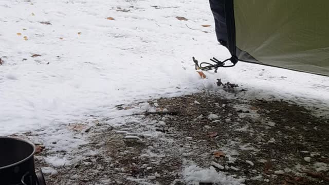 Coffee in the tent. Dartmoor. Snow. 14th Dec 2022