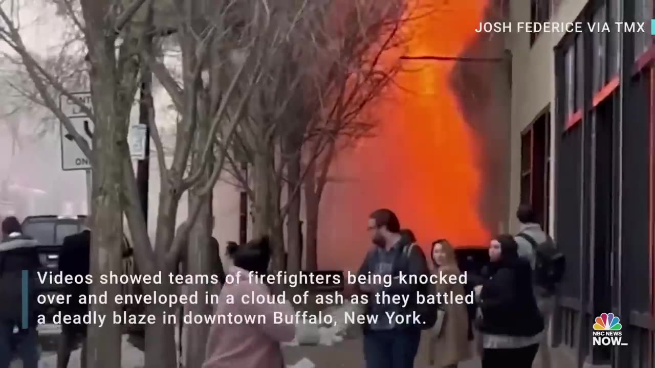 Video shows fiery explosion during deadly blaze in Buffalo, New York