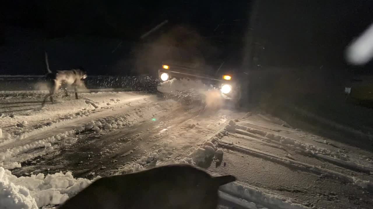 Plowing snow in a bagged and body dropped f100