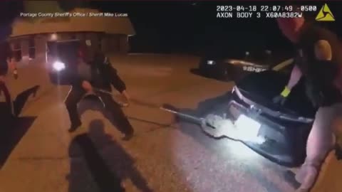 Portage County Wisconsin Sheriff’s Office /Law enforcement officers rescue a Bobcat from a car grill