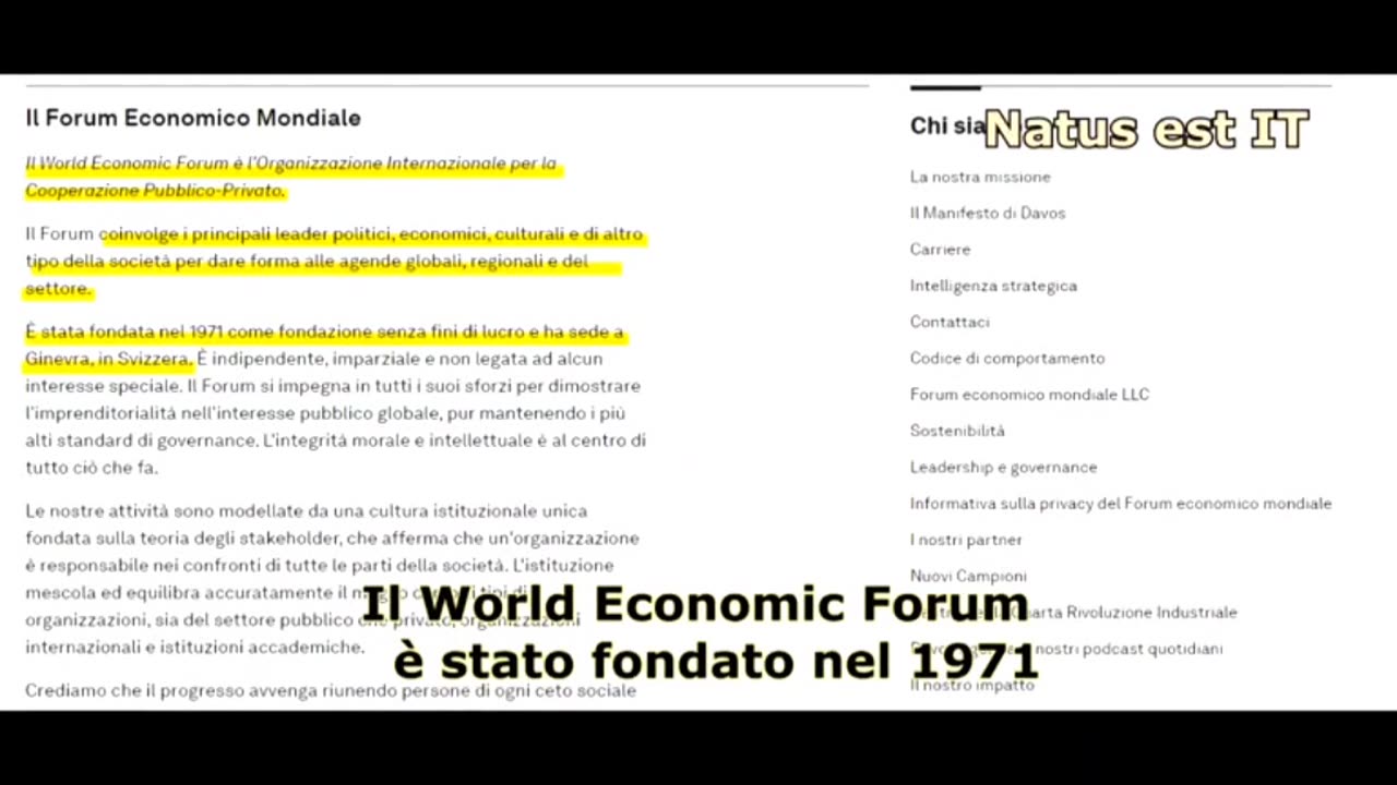 💯👁️ Eccolo qui... Il fondatore del World Economic Forum