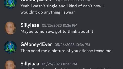 GMoney4Ever's DMs with a 15 yr old decoy part 2