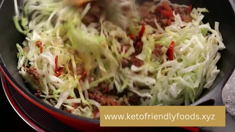 Keto Chili-Black Bean Pork Cabbage Stir-Fry With Recipe