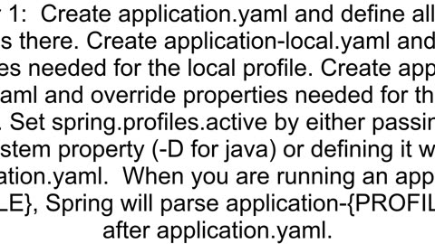 How can I create profiles with spring boot yaml