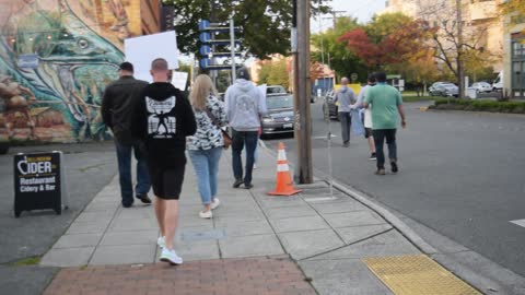 Mandate Protesters March on Downtown Bellingham - We Will Whatcom