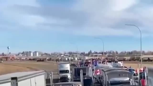 The Canadian people put out a distress call, and USA truckers come to the rescue!