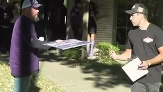 Putting a Biden Sign on a Trump Supporters Lawn