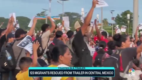 123 migrants rescued from abandoned trailer in central Mexico