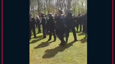Elderly lady tackled by police. Reportedly in Germany.