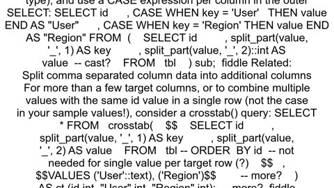 Determine column to insert into based on content