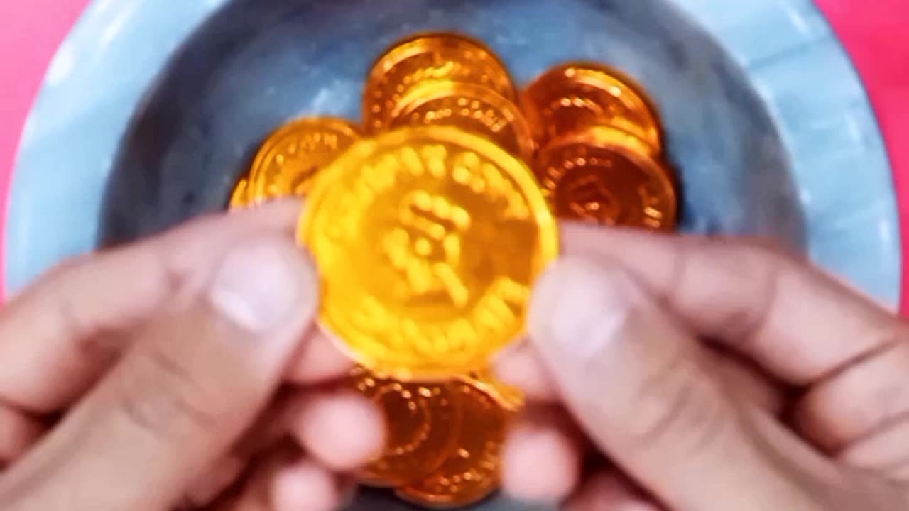 Satisfying Crushing Chocolate Coins ✅💥🍫📀