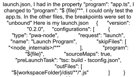 Unbound breakpoint in vscode for debugging nodejs app in a docker container