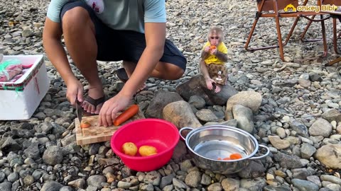 Bibi spends the night camping