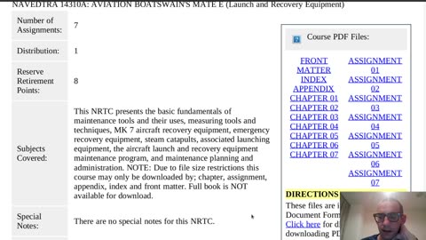 Summary of NAVEDTRA 14310A - Aviation Boatswain's Mate E (Launch and Recovery Equipment)