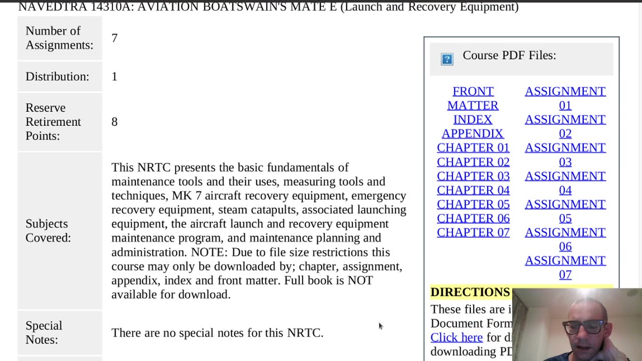 Summary of NAVEDTRA 14310A - Aviation Boatswain's Mate E (Launch and Recovery Equipment)