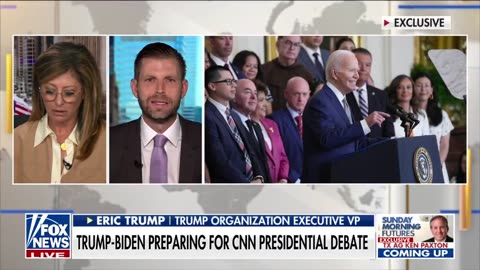 Eric Trump SLAMS Joe Biden For Taking A Week To Prepare For The Debate