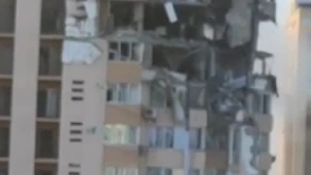 Ukraine Building that was hit by a Missile