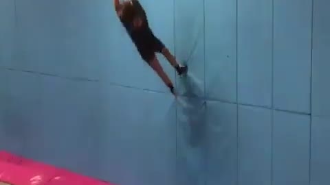 Women playing trampoline