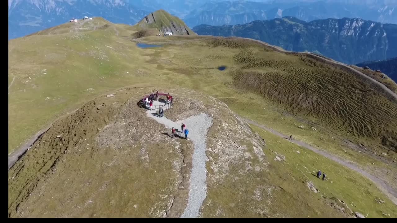 Swiss Landscape - Pizol _ Drone View _ Summer _ Alpine Meadows