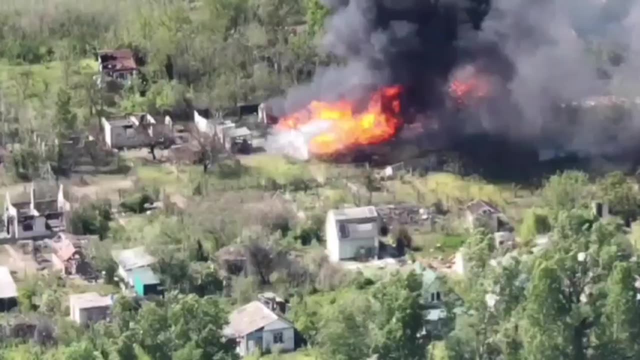 Footage of a strike on an AFU group in the Kherson direction.