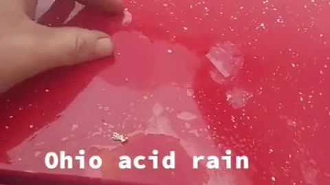 OHIO acid rain effect live in demonstration on a car