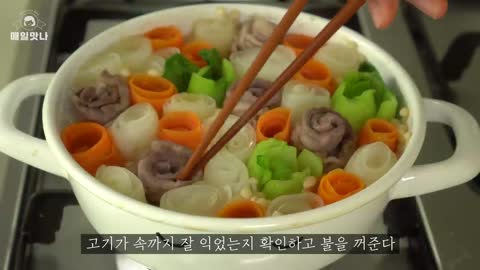 예쁜 꽃다발 전골 만들기 __ 샤브샤브 채소전골 __ 손님초대요리 __ Bouquet Hotpot __ Flower Vegetable Stew (1)