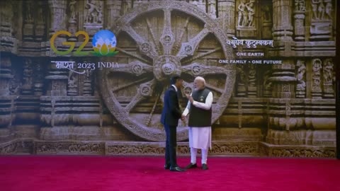 G20 Summit Delhi_ Prime Minister of the UK_ Rishi Sunak arrives at the Bharat Mandapam