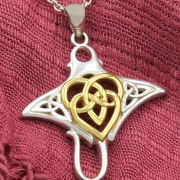 Introducing Our Manta Ray & Celtic Heart Silver Pendant!