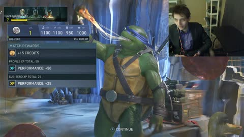 Sub-Zero VS Leonardo On The Very Hard Difficulty In An Injustice 2 Legendary Edition Battle