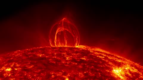 Fiery Looping Rain on the Sun