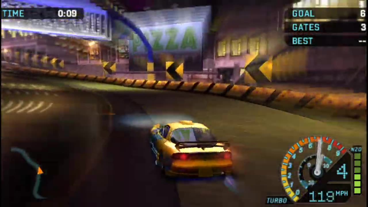 NFS Underground Rivals - Nitrous Run Event 4 Bronze Difficulty(PPSSP HD)