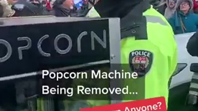 They've gone too far now? Taking the POPCORN MACHINE?