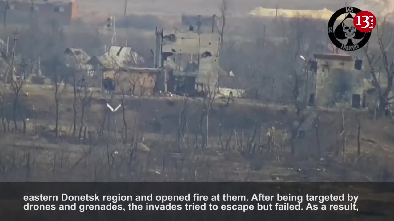 Russians entering a village in Donetsk are greeted with Ukrainian soldiers’ drones and grenades