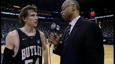 March 24, 2011 - Butler's Brad Stevens & Matt Howard After Semifinal Win Over Wisconsin