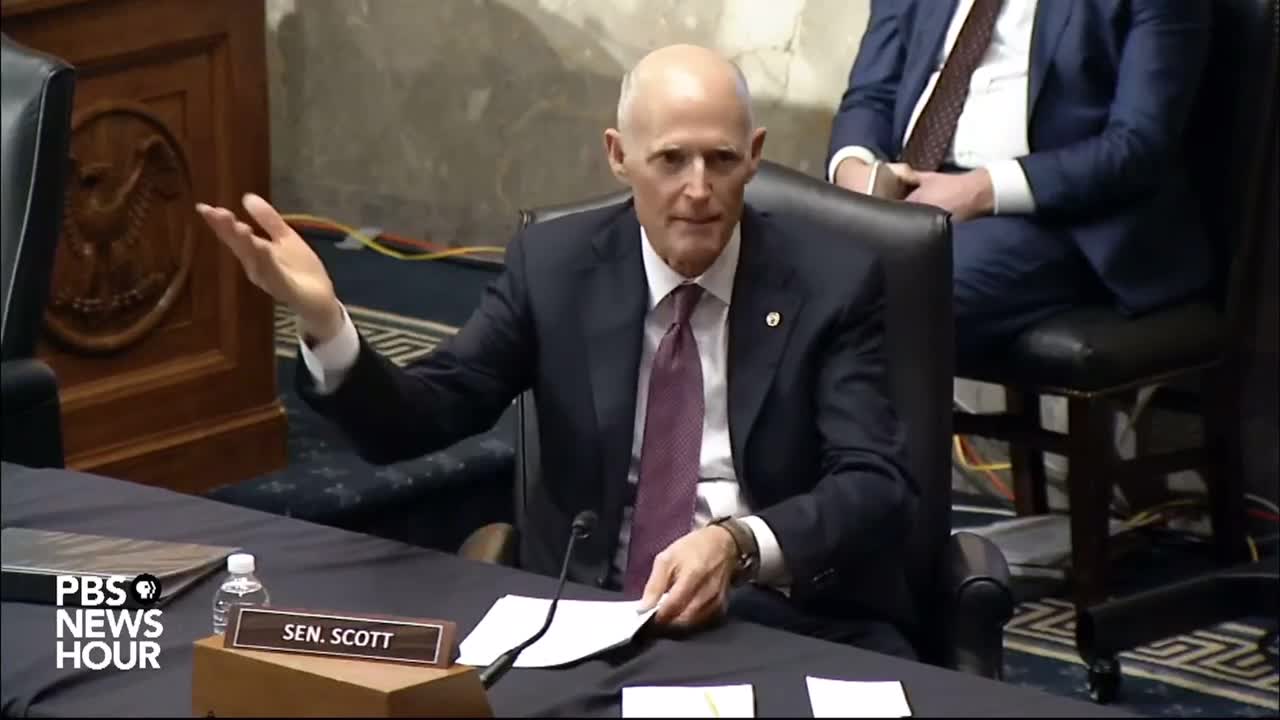 Rick Scott ask FBI Director about the CCP operating police stations in the US.