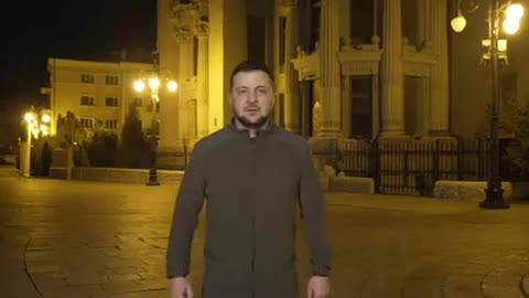 Zelensky again performed in front of a green screen