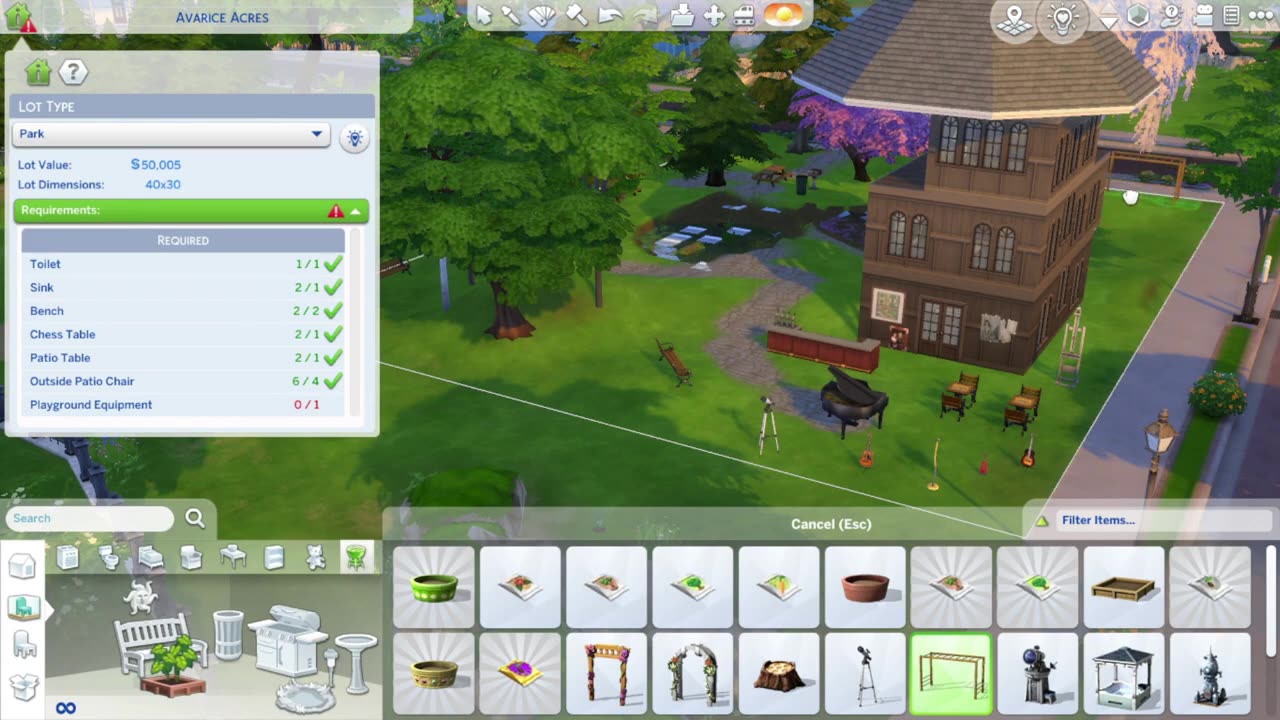 Building Unique Park In The Sims 4 part 2