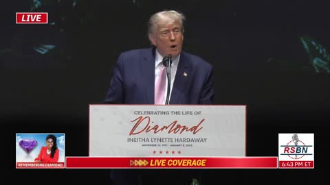 Lynette "Diamond" Hardaway Memorial - President Donald Trump speaks