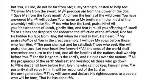 Psalm 22 / Matthew 27