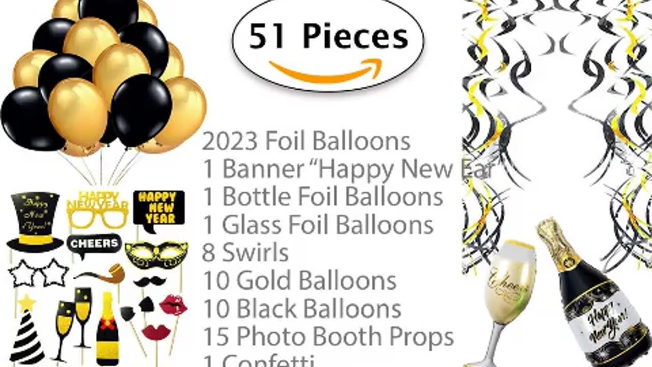 New Year's Eve Decoration 2025 XXL Set