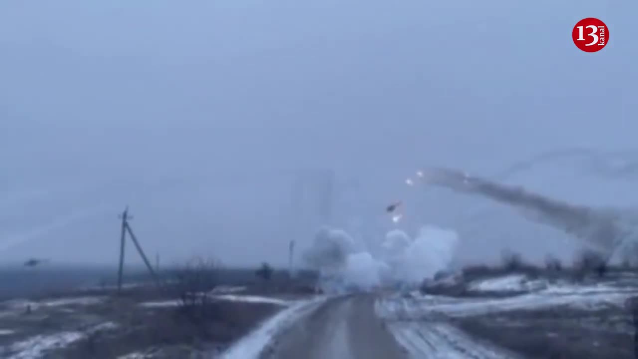 Ukrainian military helicopters make “fire rain” on Russian positions